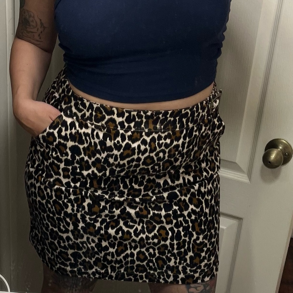 J Crew Leopard Mini Skirt